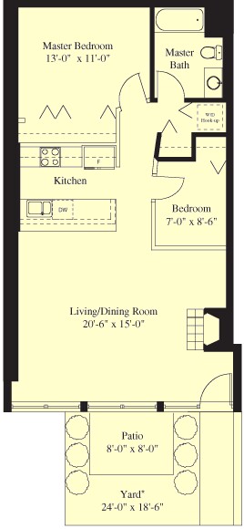 University Commons 6 1033 w 14th place university commons floor plan 1b