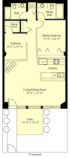 University Commons 4 1033 w 14th place university commons floor plan 1p