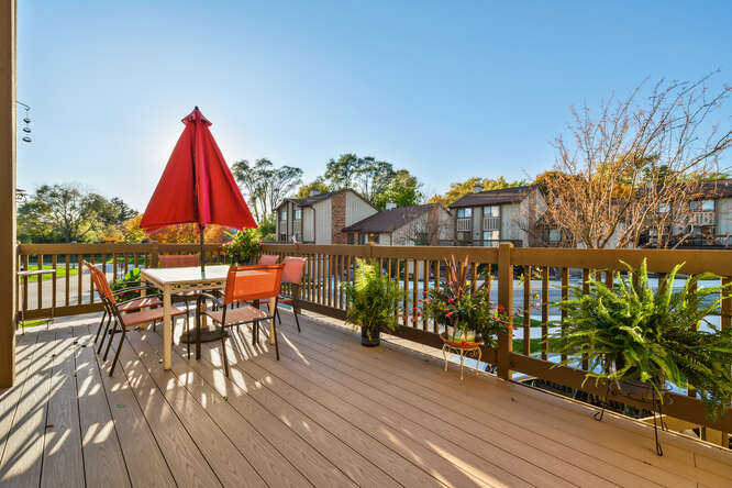 Impeccably Maintained, Rarely Available End Unit Townhome At Lake Hinsdale Village In Willowbrook - $480,000 (SOLD) 22 67 Portwine deck 2