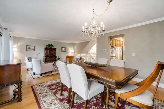 Impeccably Maintained, Rarely Available End Unit Townhome At Lake Hinsdale Village In Willowbrook - $480,000 (SOLD) 5 67 Portwine dining-living room