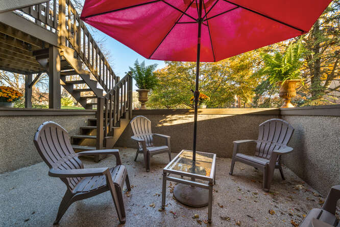 Impeccably Maintained, Rarely Available End Unit Townhome At Lake Hinsdale Village In Willowbrook - $480,000 (SOLD) 23 67 Portwine patio