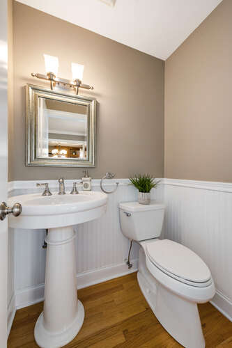 Impeccably Maintained, Rarely Available End Unit Townhome At Lake Hinsdale Village In Willowbrook - $480,000 (SOLD) 11 67 Portwine powder room 1